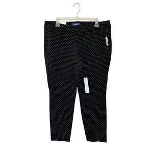 Old Navy Pixie Ankle Pants Size 14 Polka Dot Mid Rise Career NWT Work